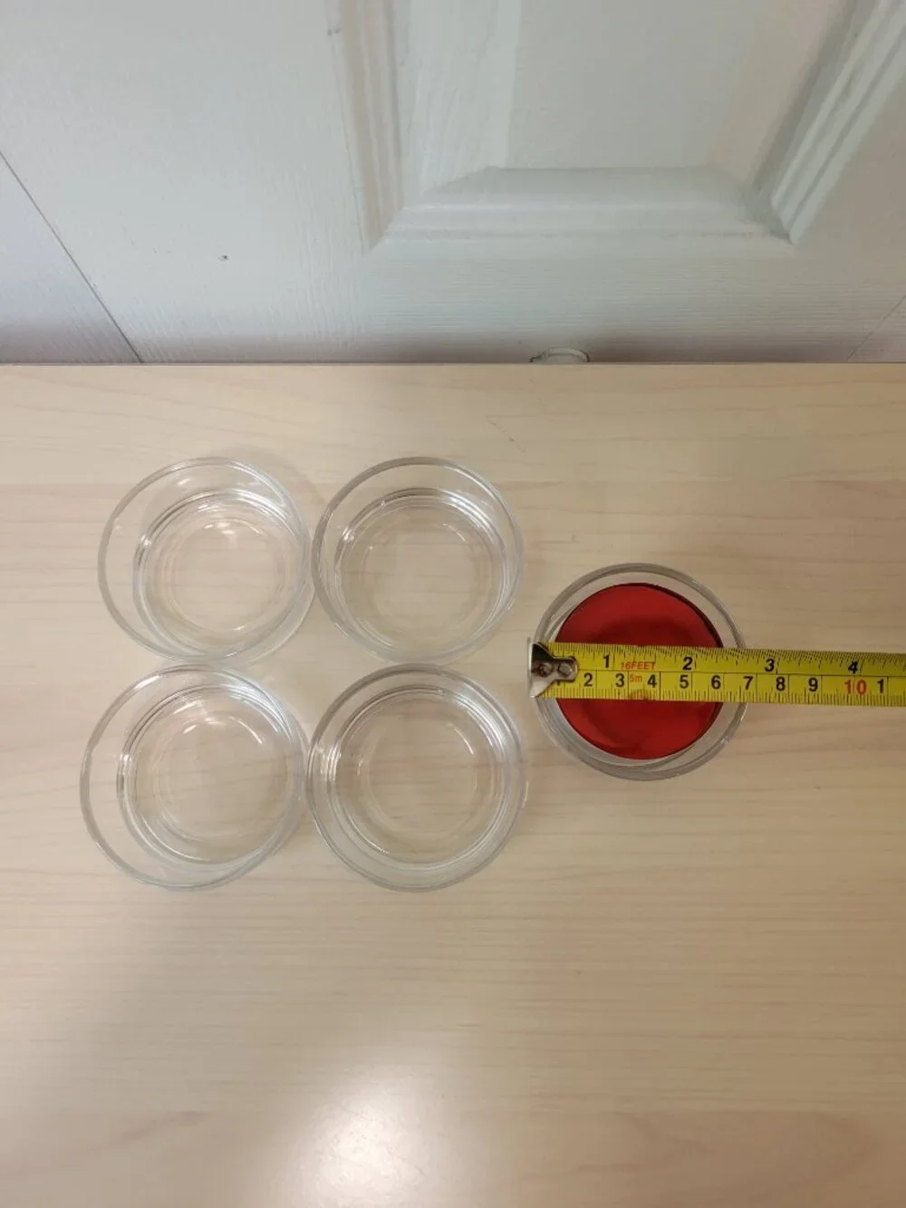 Set of 5 IKEA Clear Glass Tealight & Votive Candle Holders 2.75